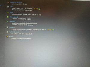 Lenovo X-250 I5/5300U/8GB/250GB SSD/ekraan 12.5" (2 foto / 10)