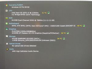 Xeon E5-2670/X79/64GB RAM/SSD 128GB/HDD 1TB/Radeon RX 470 8G (3 foto / 10)