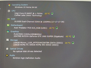 I5-8400T/Z370/16ГБ RAM/SSD 256Г/SSD 256Г/GTX 1660 6ГБ (2 фото из 10)