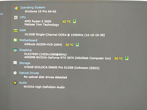 Ryzen 5 3600/A520M/16GB RAM/SSD 512GB/RTX 3070 8G (2 foto / 10)