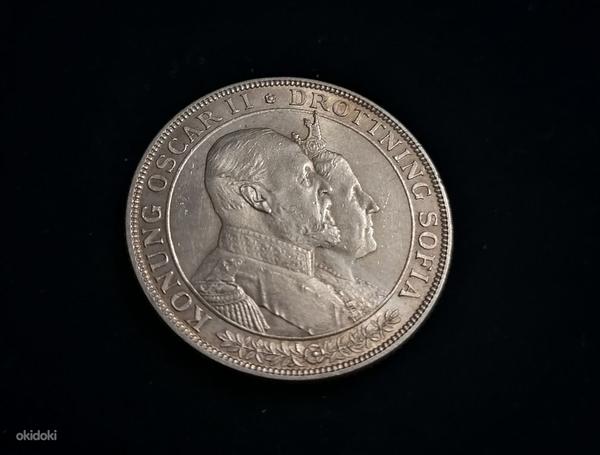 Rootsi hõbe 2 kronor ( krooni ) 1907 (foto #1)
