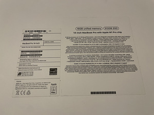 Macbook Pro 14" Space Grey M1 512GB (5 foto / 5)