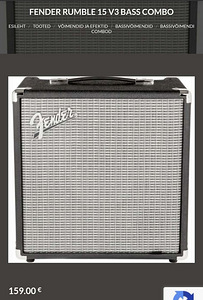 FENDER RUMBLE 15 V3 BASS COMBO (10 foto / 10)