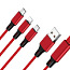 USB laadimisjuhe 3.1A Micro+Lightning+USB-C (foto #1)