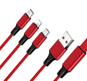 USB-кабель для зарядки 3.1A Micro + Lightning + USB-C