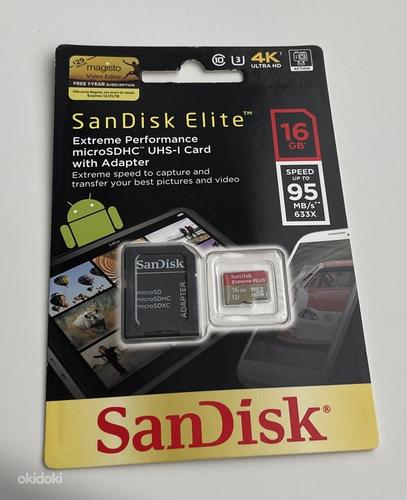 Sandisk Elite microSDXC 16/32/64GB 95MB/s+ SD adapter (фото #1)