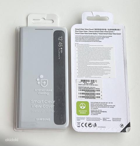 Samsung Galaxy S21 Smart Clear View Cover Black/Light Grey (фото #2)