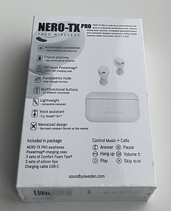 Nero-TX PRO True Wireless , Black / White (2 foto / 5)