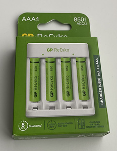 GP Batteries AAA 850mAh 4x ReCyko+ Micro USB charger