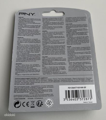 PNY USB 3.1 Flash Drive 128GB Black/Silver (фото #2)