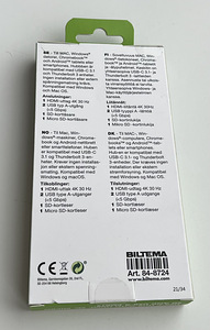 Biltema USB Type C hub with HDMI, SD, Micro SD and USB-A (2 foto / 3)