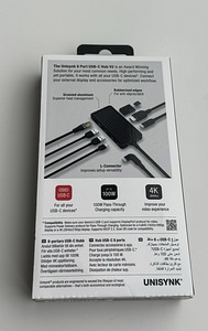 Unisynk 8 Port USB-C Hub V2 , Black (4 foto / 6)