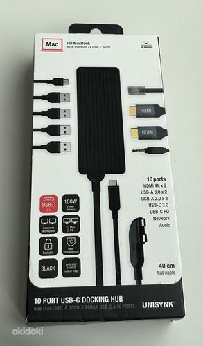 Unisynk 10 Port Dual Display USB-C Hub for Mac Black/Grey (фото #1)