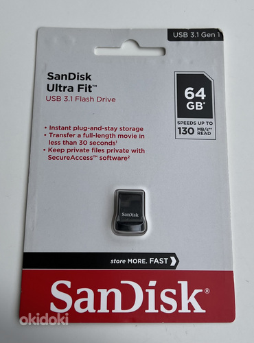 Sandisk Ultra Fit, USB-A, 32GB/64GB 150 Mb/s (foto #3)