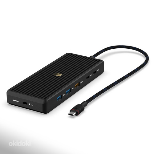 Unisynk 12 Port Dual Display USB-C Hub 8K Pro , Black (фото #2)