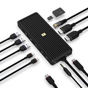 Unisynk 12 Port Dual Display USB-C Hub 8K Pro , Black (6 foto / 10)