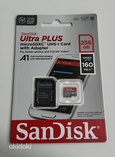 Sandisk Ultra PLUS microSDXC 256GB 160MB/s UHS-I Card