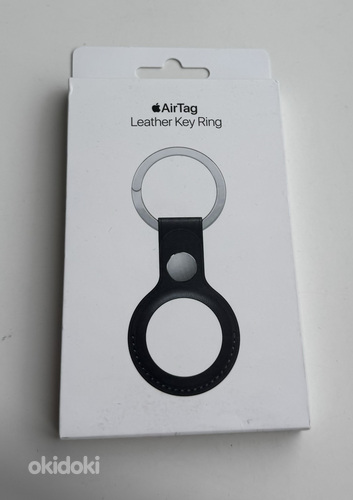 Apple AirTag Leather Key Ring , Midnight
