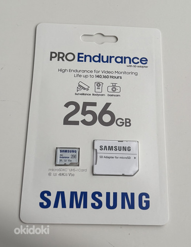 Samsung PRO Endurance microSDXC + SD adapter, 256 GB, White