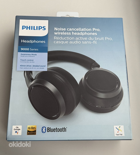 Philips Noise Cancellation Pro Wireless Headphones , Black