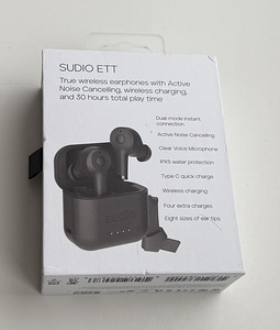 Sudio ETT True Wireless Earphones with ANC , Black (2 foto / 5)