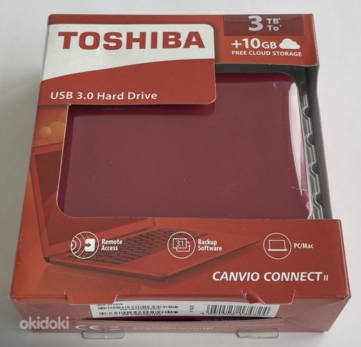 Toshiba Canvio Connect II 3TB USB 3.0 , Red