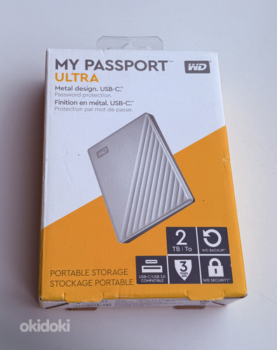 Western Digital WD My Passport Ultra 2TB USB-C 3.0 , Silver