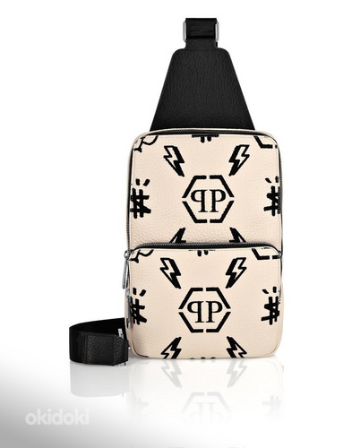 Philipp Plein Cross Body Monogram Beige / Black