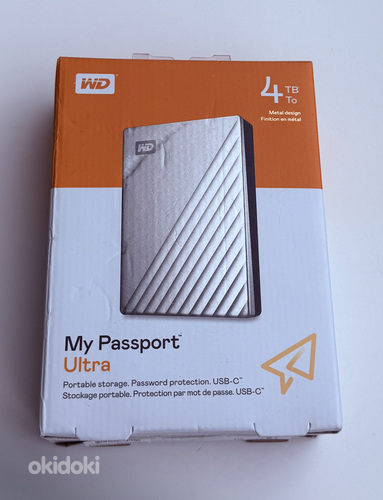 Western Digital WD My Passport Ultra 4TB USB-C , Silver