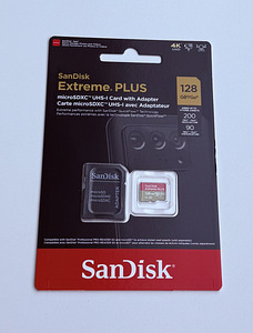SanDisk Extreme PLUS microSDX 128GB 200MB/s (1 foto / 2)