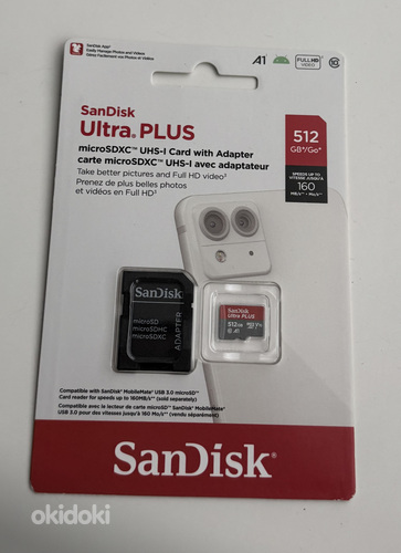 Sandisk 512GB MicroSDXC Ultra Plus 160MB/s A1 C10 UHS-1