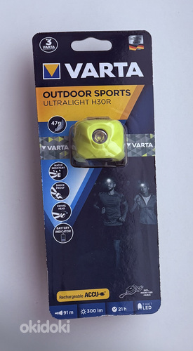 Varta Outdoor Sports Ultralight H30R 300LM , Yellow / White