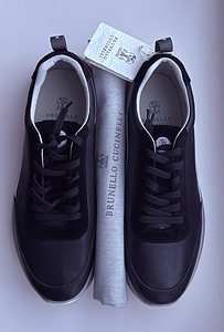 Brunello Cucinelli Calfskin Runners , Black (1 фото из 5)
