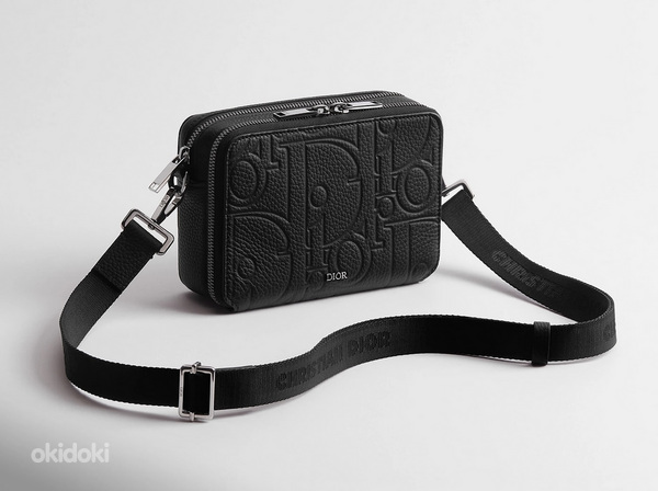 Dior Zipped Pouch with Strap , Black