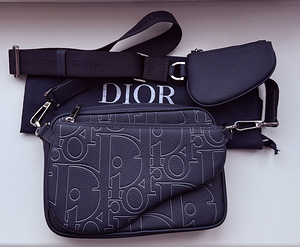 Dior Saddle Triple Pouch , Navy Blue (6 foto / 6)