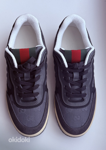 Gucci Mens Re-Web Monogram Sneakers , Gray