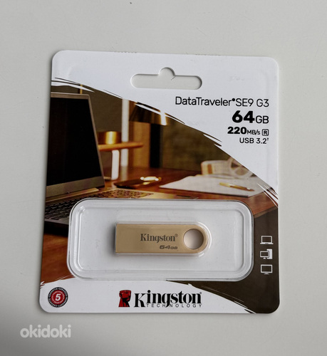 Kingston DataTraveler SE9 G3 64GB USB 3.2 220MB/s , Gold
