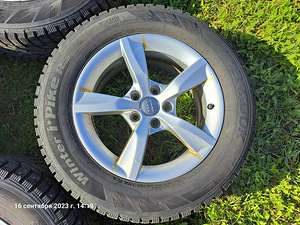 Диски Audi r16 + шипованные шины 225/60 (5 фото из 9)