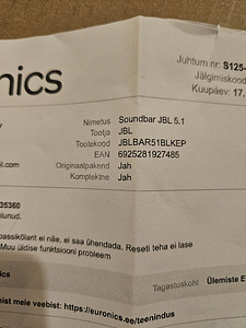 Sound BAR 5.1 JBL (2 foto / 2)