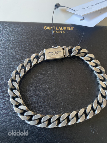 Сен-Лоран (YSL) серебряный браслет (фото #2)