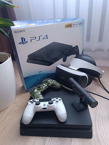 Sony Playstation 4 koos kahe puldi ja VR komplektiga (1 foto / 1)