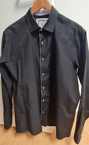 Мужская рубашка Viadi Polo, размер L, черный цвет