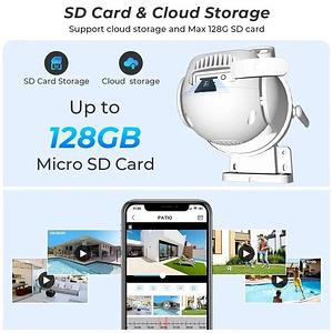 VALVEKAAMERA 8MP 4K PTZ Wifi Camera+64GB card (5 foto / 10)