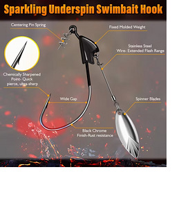 Offset konksud Swimbait Bladed 10 tk (2 foto / 6)