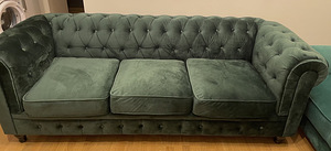 Diivan Chesterfield roheline (1 foto / 4)