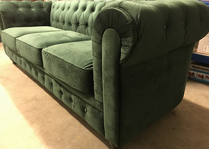 Diivan Chesterfield roheline (3 foto / 4)