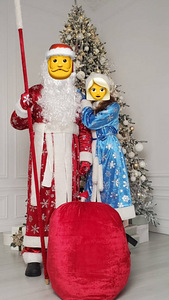 Jõuluvana ja lumetüdruku kostüüm
