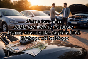 Ostan auto kiiresti - raha kohe! (1 foto / 1)