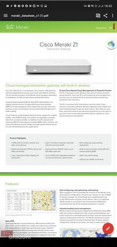 VPN Коммутатор управляемого облачного шлюза Cisco Meraki Z1 (фото #5)