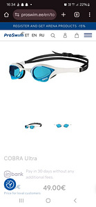 Ujumisprillid COBRA Ultra (1 foto / 5)